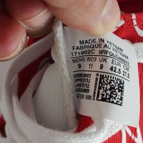 Converse High Tops 9 Red  UNT1TL3D Not A Chuck - Picture 9 of 9